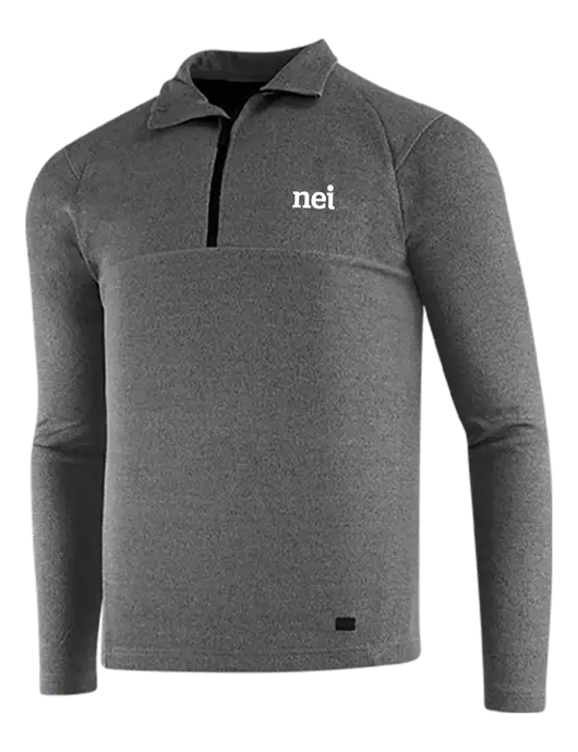 OGIO Dark Grey Heather Transition 1/4 Zip Pullover w/NEI Logo