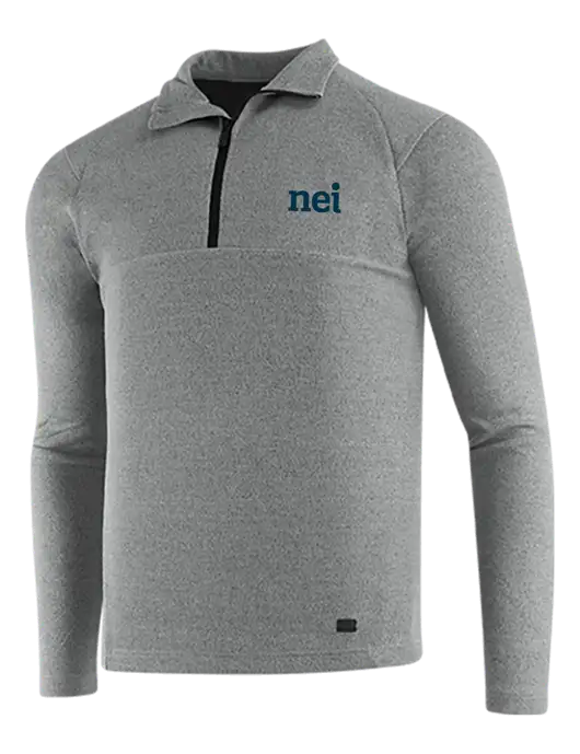 OGIO Petrol Grey Heather Transition 1/4 Zip Pullover w/NEI Logo