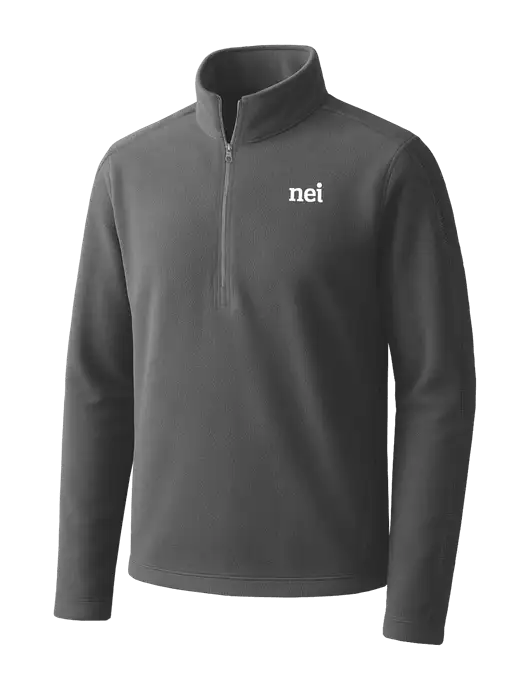 Medium Grey Microfleece 1/2 Zip Pullover w/NEI Logo