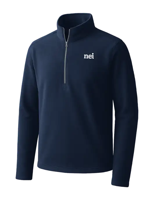 Navy Microfleece 1/2 Zip Pullover w/NEI Logo