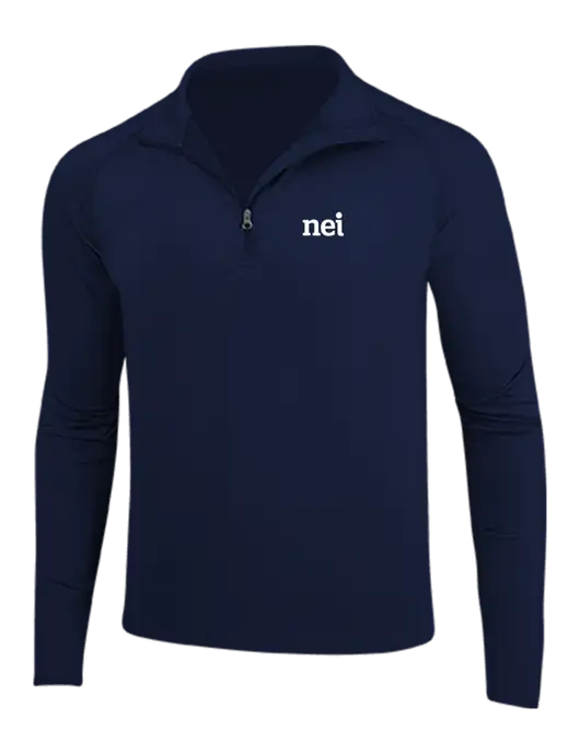 Navy Sport Wick Stretch 1/4 Zip Pullover w/NEI Logo
