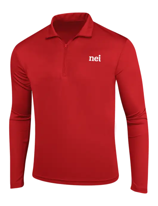 Red PosiCharge Competitor 1/4 Zip Pullover w/NEI Logo