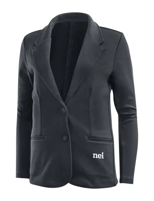 Charcoal Grey Womens Knit Blazer w/NEI Logo