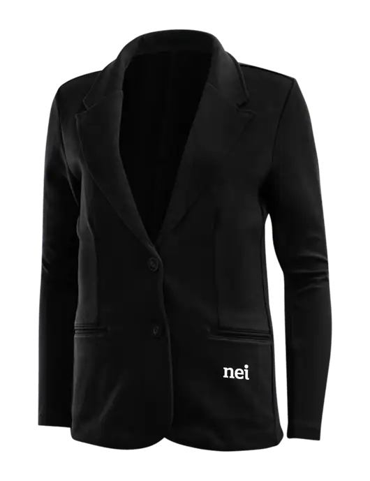 Black Womens Knit Blazer w/NEI Logo