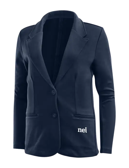 Deep Navy Womens Knit Blazer w/NEI Logo