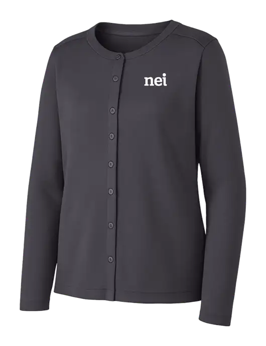 Grey Smoke Womens Concept Stretch Button-Front Cardigan Sweater w/NEI Logo