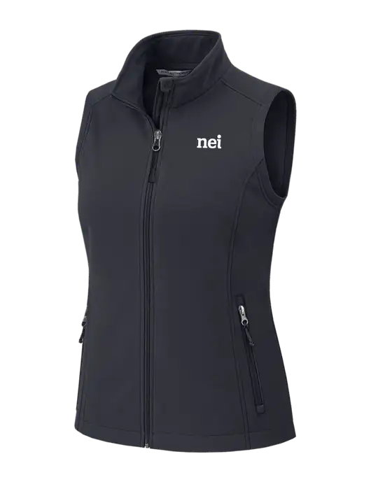 Charcoal Grey Womens Core Soft Shell Vest w/NEI Logo