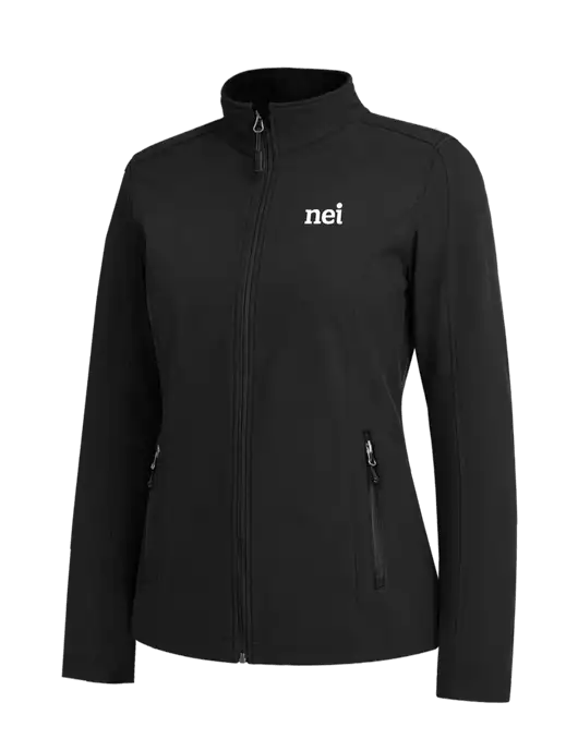 Black Womens Core Soft Shell Jacket w/NEI Logo