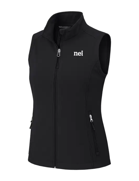 Black Womens Core Soft Shell Vest w/NEI Logo