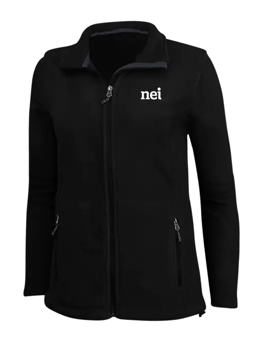 Womens Black Fleece Jacket w/NEI Logo