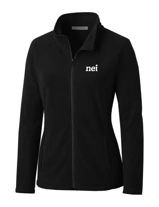 Black Womens Microfleece Jacket w/NEI Logo