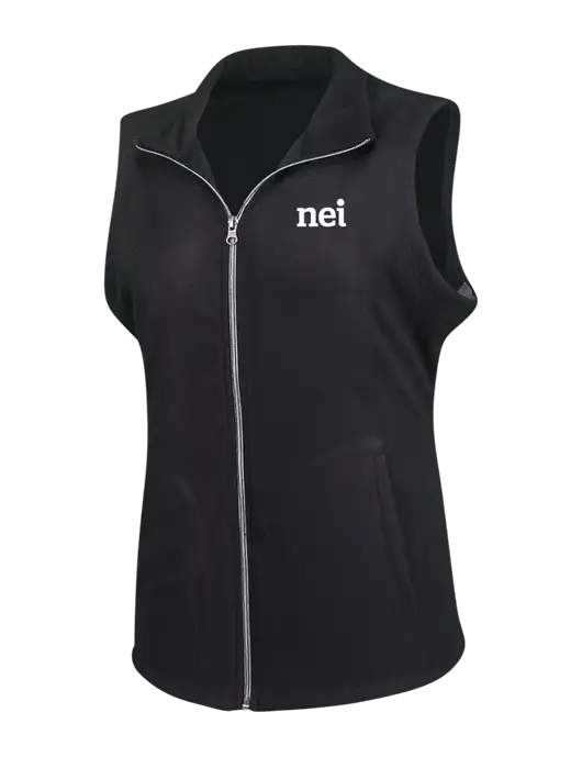 Black Womens Microfleece Vest w/NEI Logo