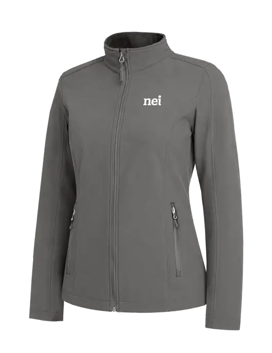 Medium Grey Womens Core Soft Shell Jacket w/NEI Logo