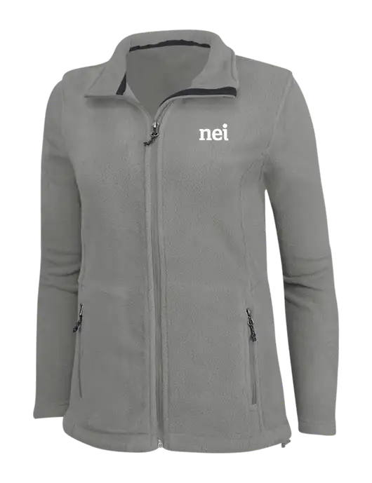Womens Medium Grey Fleece Jacket w/NEI Logo