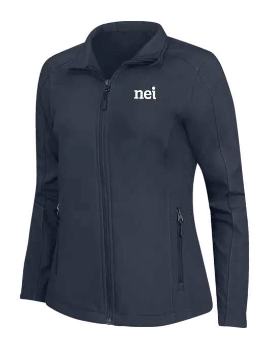 Navy Womens Core Soft Shell Jacket w/NEI Logo