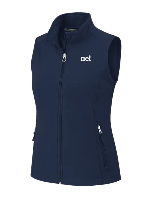 Navy Womens Core Soft Shell Vest w/NEI Logo