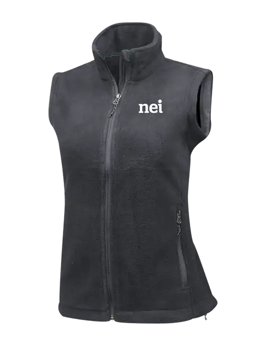 Medium Grey Womens Fleece Vest w/NEI Logo