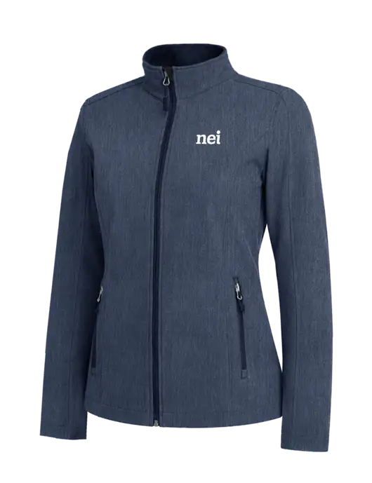 Navy Heather Womens Core Soft Shell Jacket w/NEI Logo