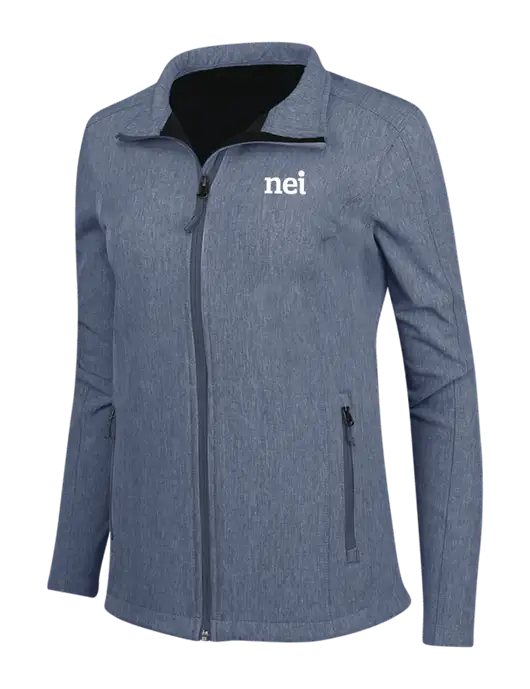 Navy Heather Womens Core Soft Shell Jacket w/NEI Logo