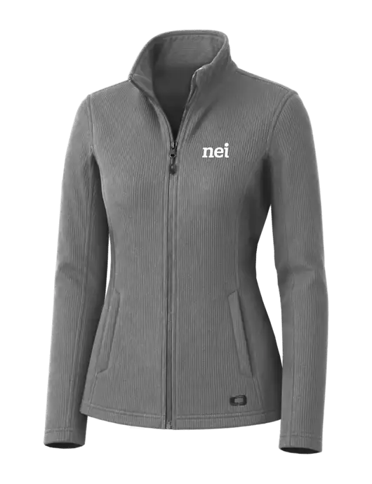 OGIO Medium Grey Womens Grit Fleece Jacket w/NEI Logo