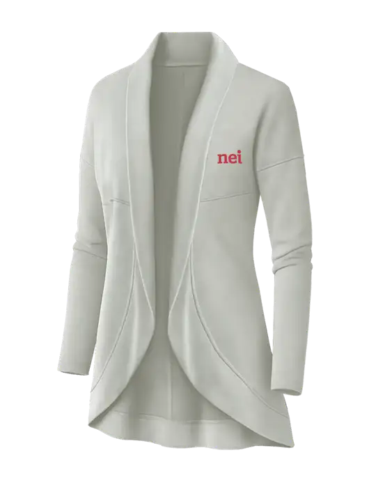 OGIO Ivory Snow Womens Luuma Cocoon Fleece w/NEI Logo