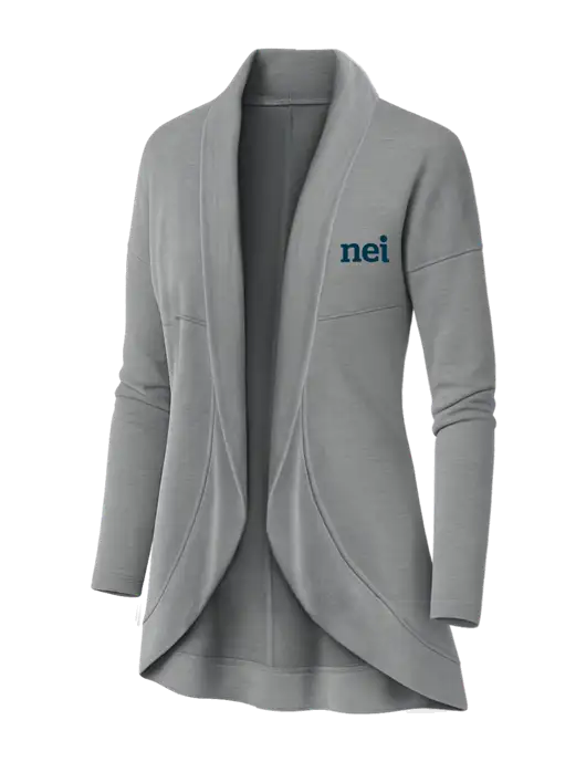 OGIO Light Grey Heather Womens Luuma Cocoon Fleece w/NEI Logo
