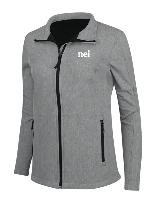 Medium Grey Heather Womens Core Soft Shell Jacket w/NEI Logo