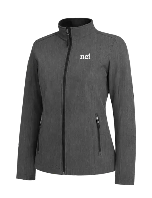 Medium Grey Heather Womens Core Soft Shell Jacket w/NEI Logo