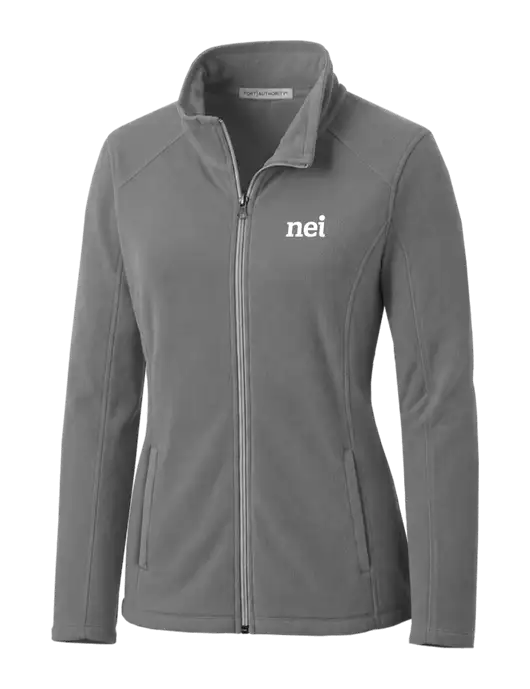 Medium Grey Womens Microfleece Jacket w/NEI Logo