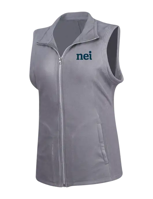 Medium Grey Womens Microfleece Vest w/NEI Logo