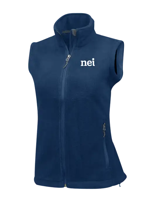 Navy Womens Fleece Vest w/NEI Logo