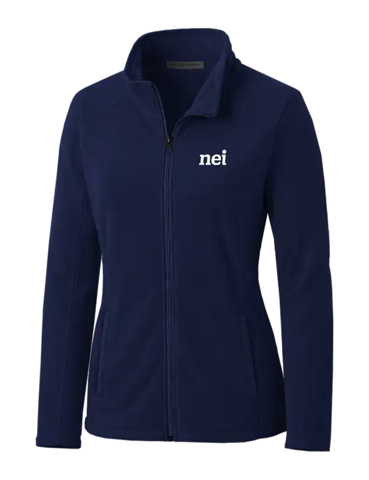 Navy Womens Microfleece Jacket w/NEI Logo