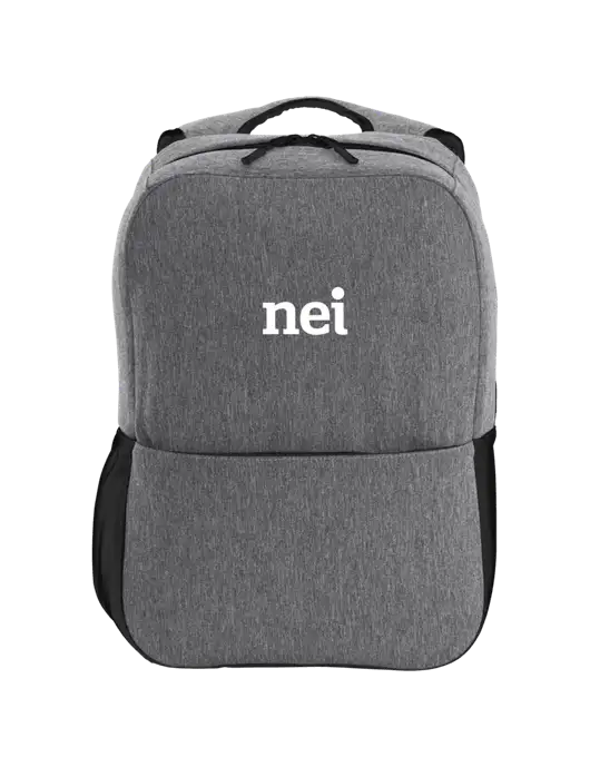 Access Square Laptop Graphite Heather/Black Backpack w/NEI Logo