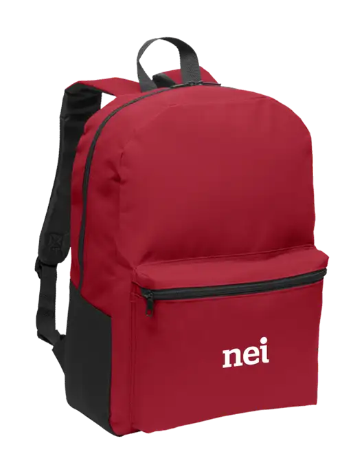 Casual Red Lightweight Laptop Backpack w/NEI Logo