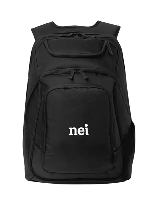 Executive Black Laptop Backpack w/NEI Logo