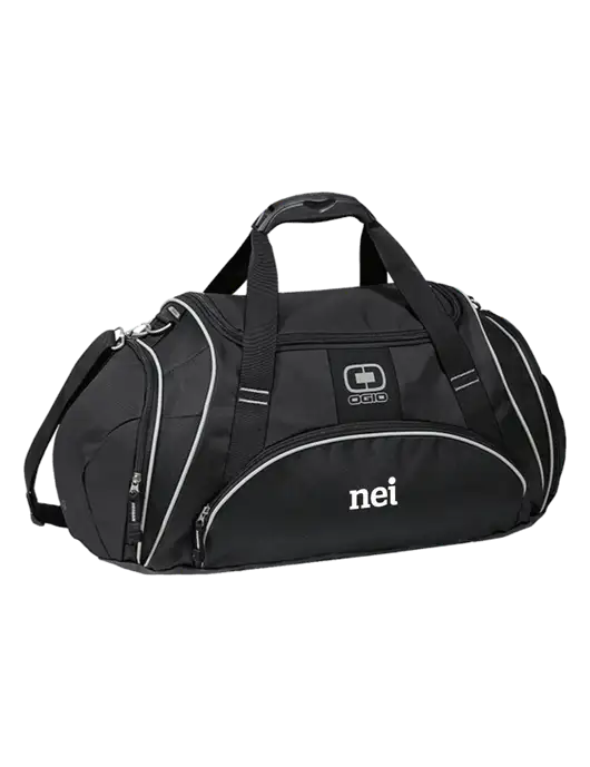 OGIO Black Crunch Duffel
 w/NEI Logo