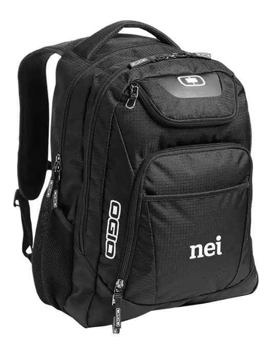OGIO Black/Silver Excelsior Laptop Backpack w/NEI Logo
