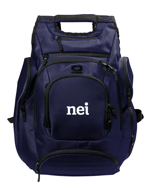 OGIO Navy Metro Ballistic Laptop Backpack w/NEI Logo
